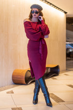 JOLA DRESS [BURGUNDY]