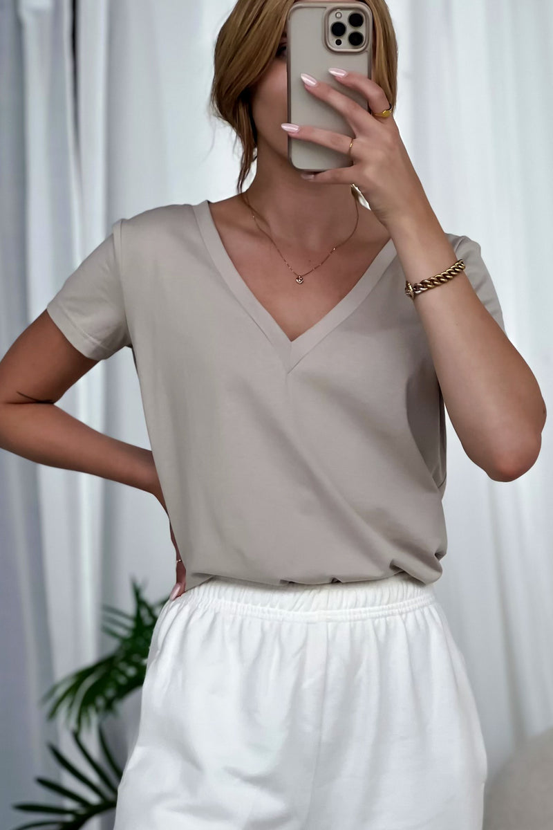 BYE T-SHIRT BODYSUIT [TAUPE]