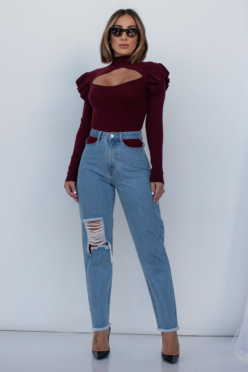 RAYDEN BODYSUIT [BURGUNDY]