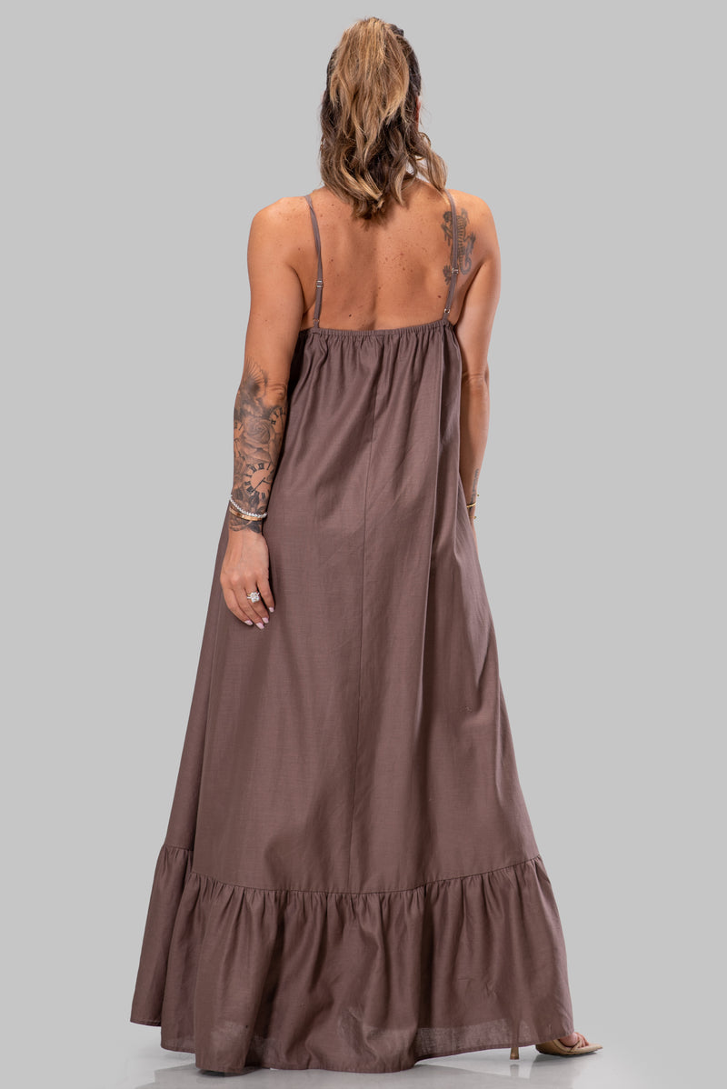 NADINE DRESS [TAUPE]