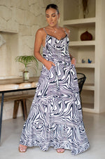 CELESTE DRESS [BLACK/WHITE]