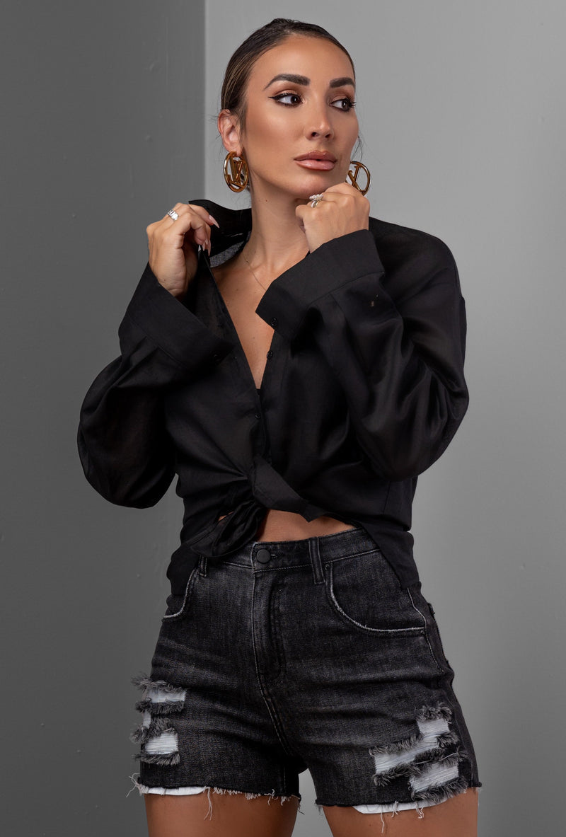 AZALEA TOP [BLACK]