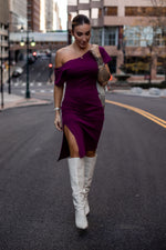 COURTNEY DRESS [PLUM]