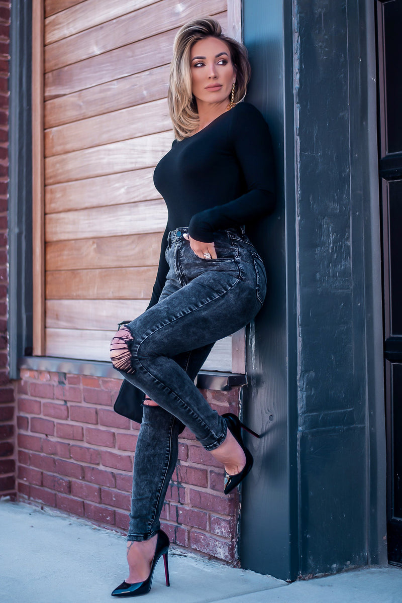 KENLY JEANS [BLACK]