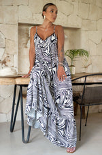 CELESTE DRESS [BLACK/WHITE]