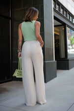DELORES LINEN PANTS [OATMEAL]