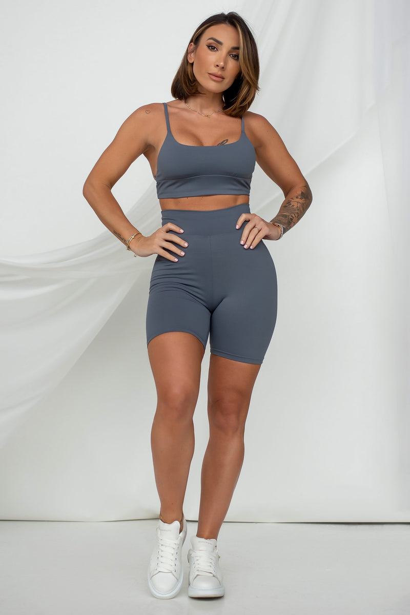 VIVI SPORTS BRA [GRAY BLUE]