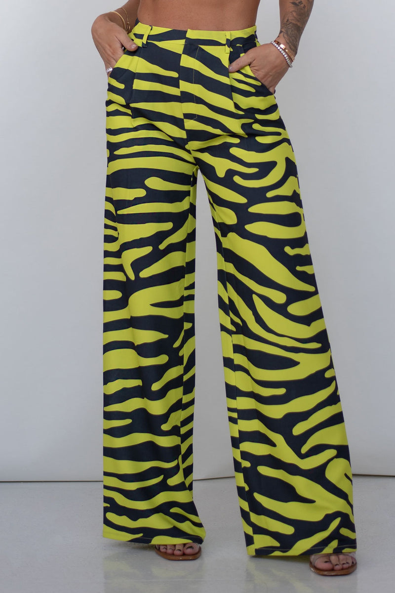 MAGDALIE PANTS [YELLOW ZEBRA]
