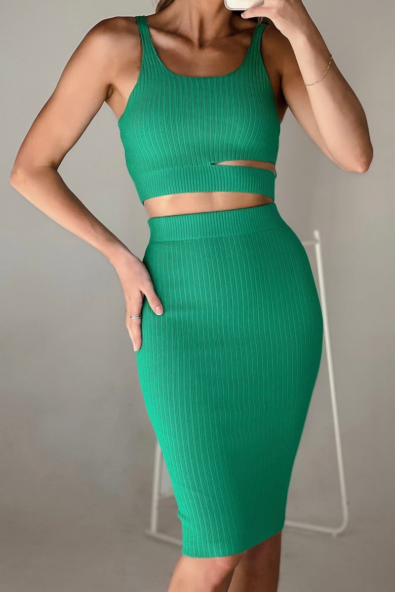 LAKEN SKIRT [GREEN]