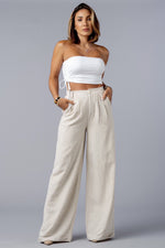DELORES LINEN PANTS [OATMEAL]