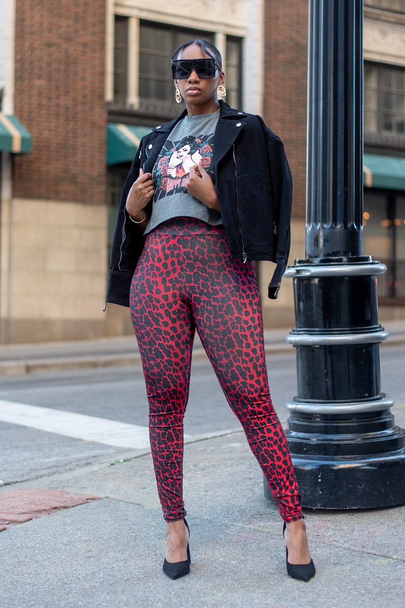 EGI LEGGINGS [RED LEOPARD]