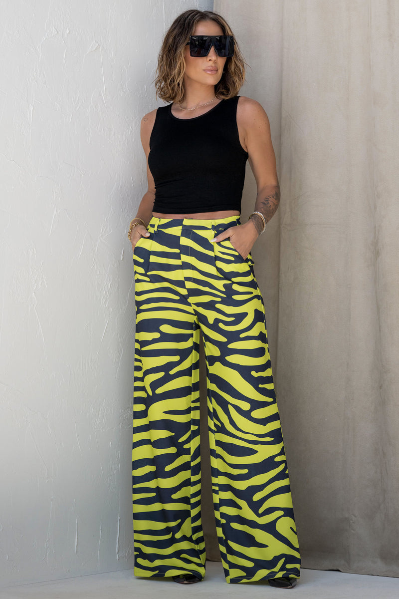 MAGDALIE PANTS [YELLOW ZEBRA]