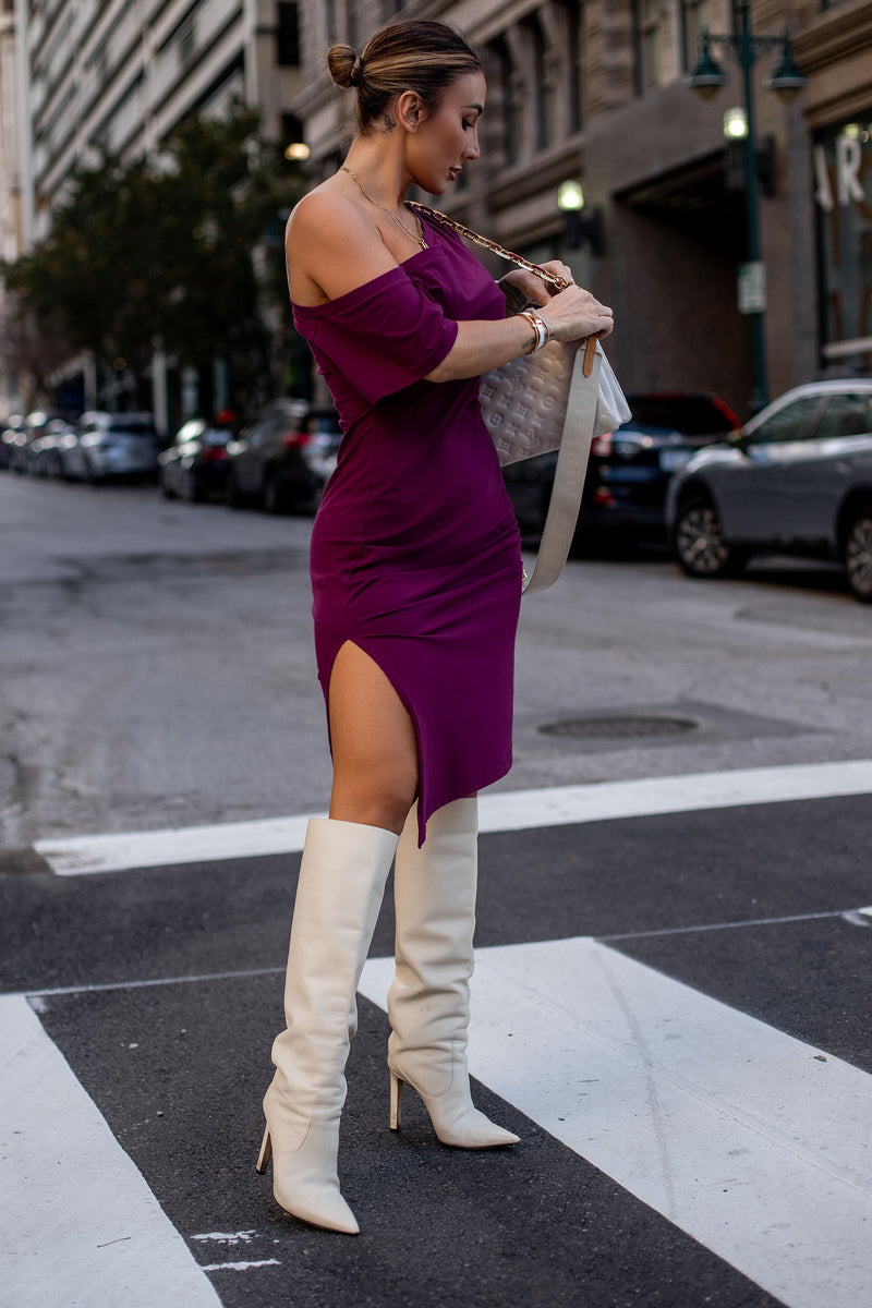 COURTNEY DRESS [PLUM]