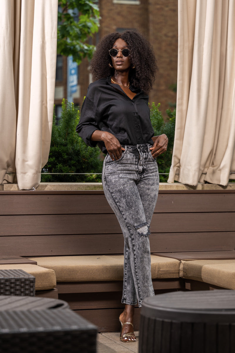 AZALEA TOP [BLACK]