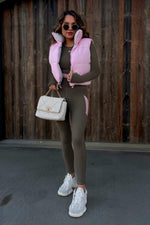 SAM REVERSIBLE PUFFER VEST [PINK & GRAY]