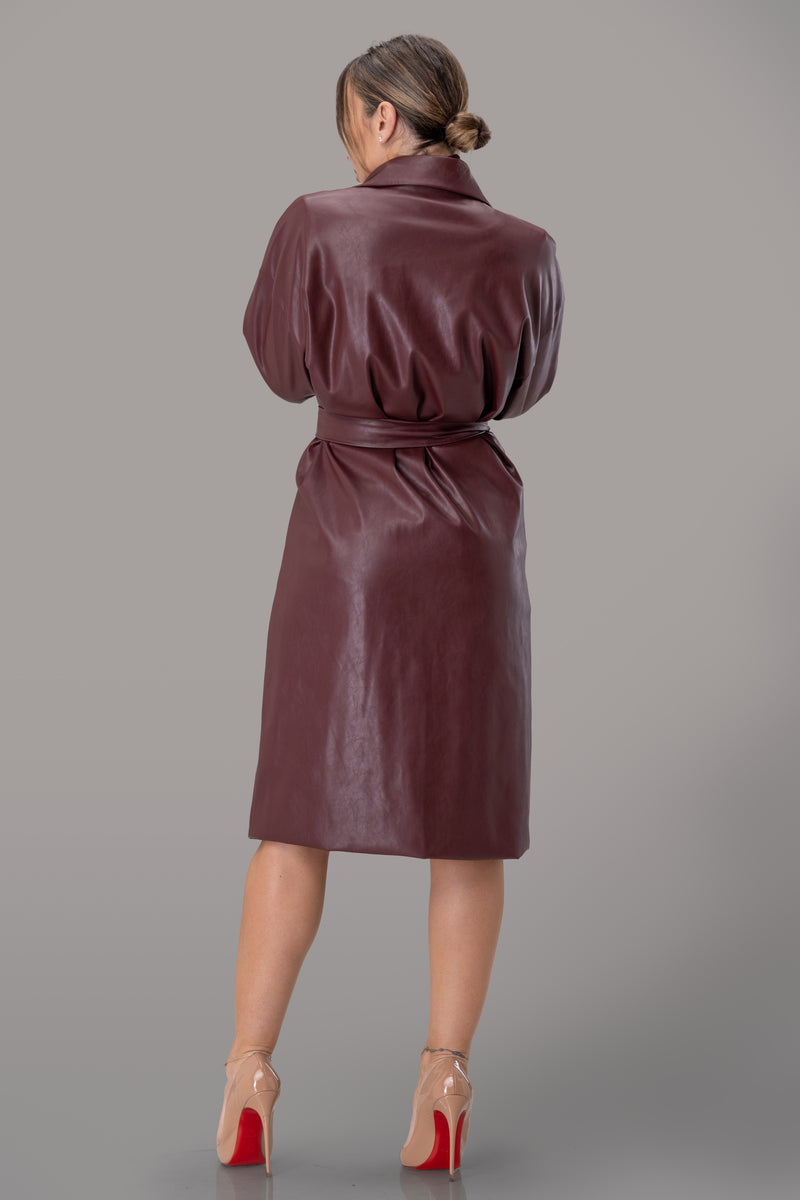 SASHA TRENCH COAT [BURGUNDY]