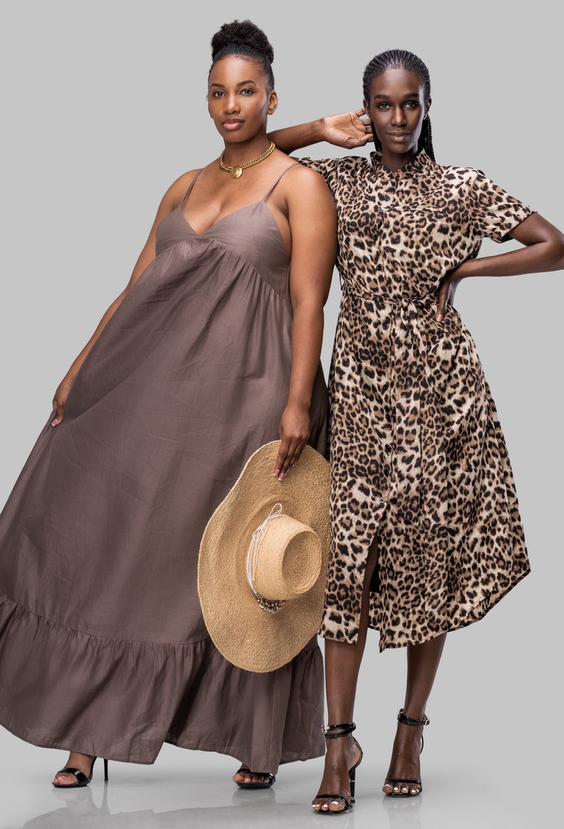 NADINE DRESS [TAUPE]