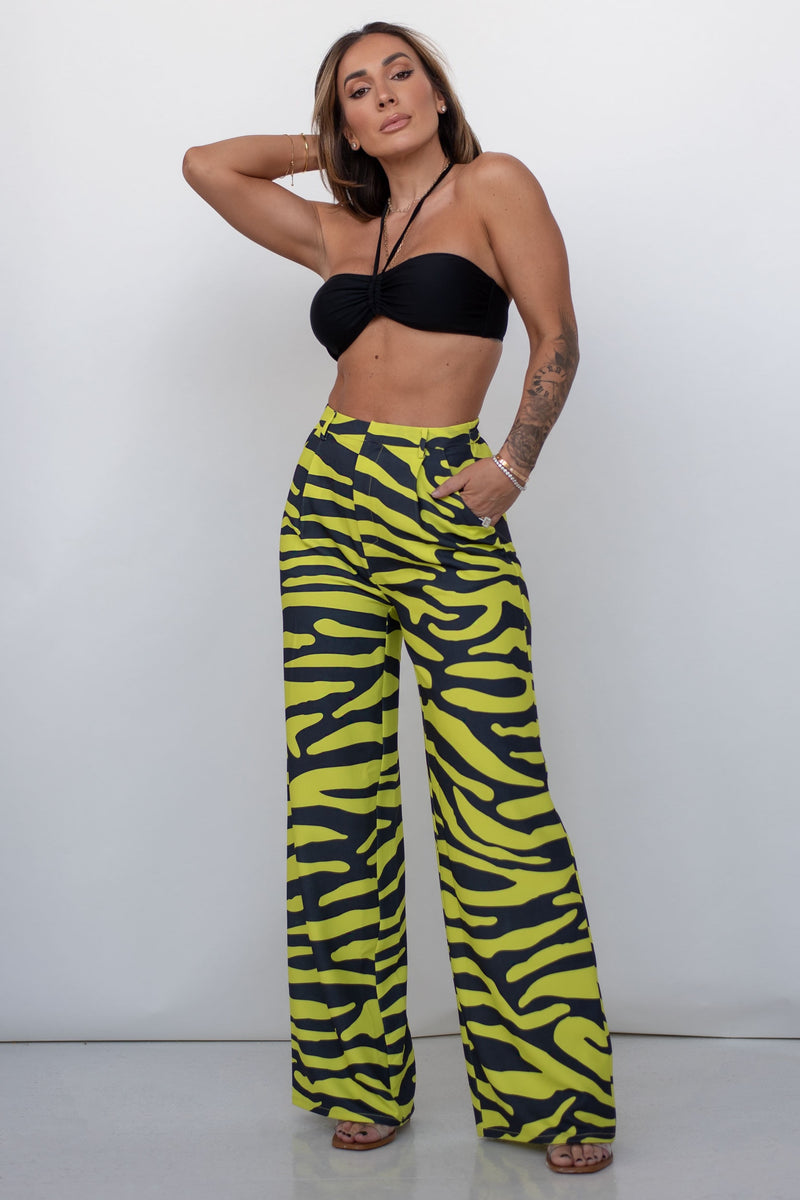 MAGDALIE PANTS [YELLOW ZEBRA]