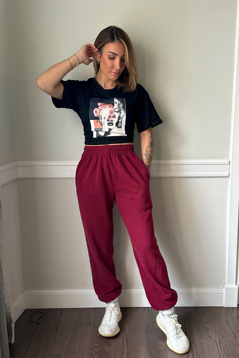 KAI JOGGERS [BURGUNDY]