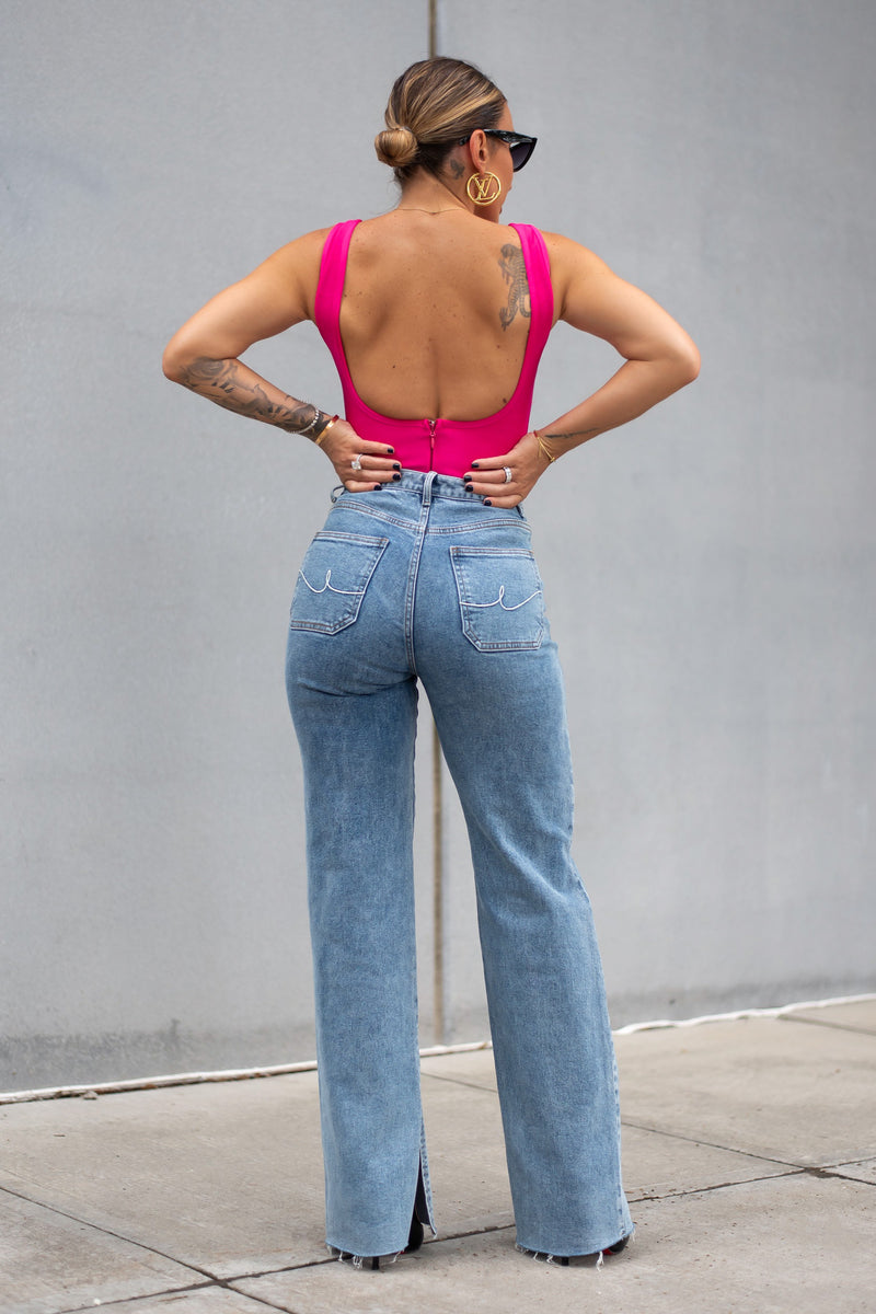 SHEMIKA BODYSUIT [HOT PINK]