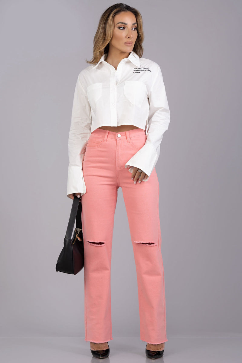 DREW JEANS [PINK]