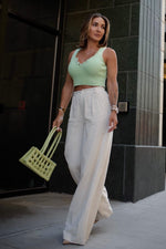 DELORES LINEN PANTS [OATMEAL]