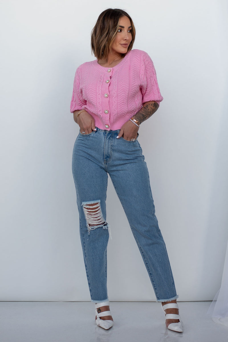 BRANDI CARDIGAN [PINK]