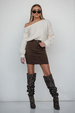 ELI SKIRT [BROWN]