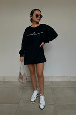 BYE OVERSIZED SIGNATURE DRESS [BLACK]