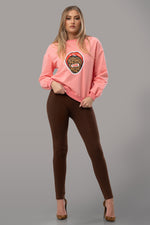 LEOPARD GRAPHIC SWEATSHIRT