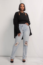 KRISTA CARDIGAN [BLACK]