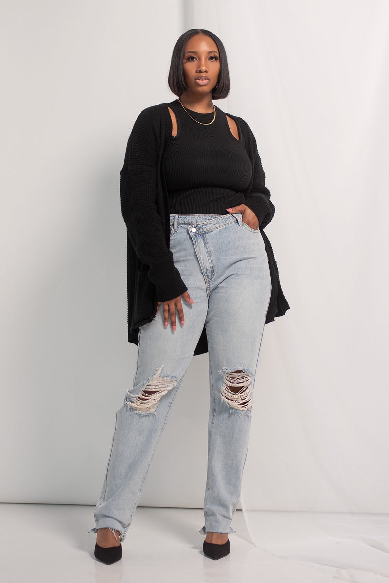 KRISTA CARDIGAN [BLACK]