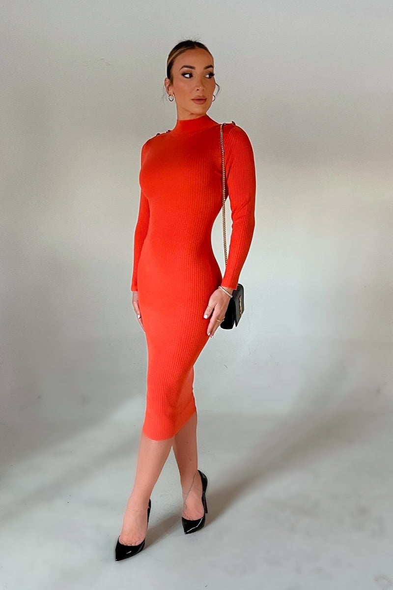 ANZHELA DRESS [CORAL]