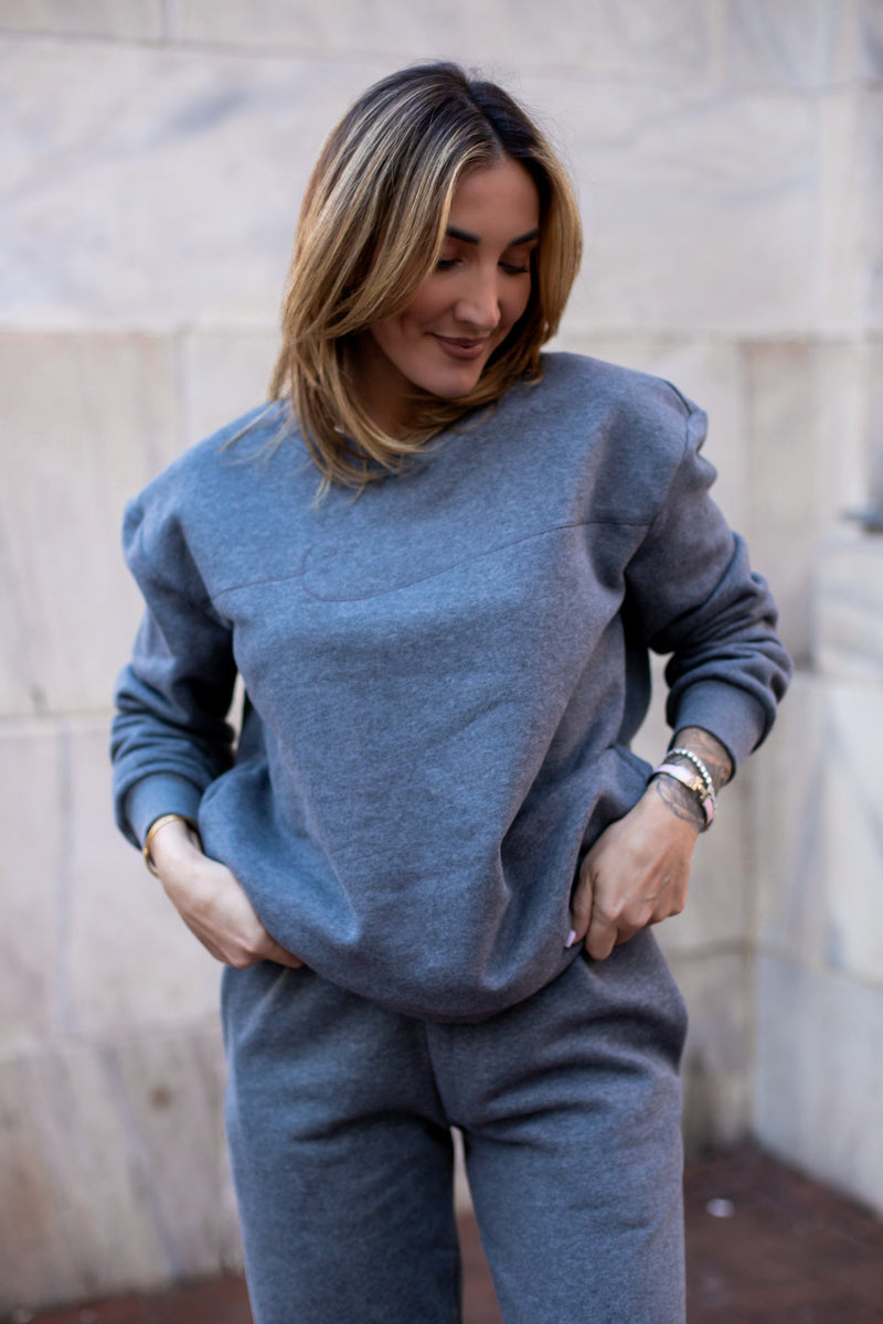 KAI CREWNECK [DARK HEATHER GRAY]