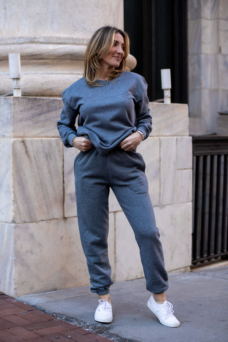 KAI CREWNECK [DARK HEATHER GRAY]