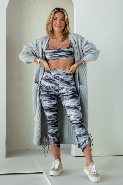 KENZIE LEGGINGS [GRAY TIE DYE]