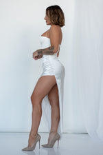 ADELAIDE SATIN DRESS [WHITE]