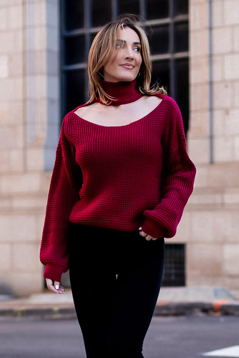 MARINE SWEATER [CRANBERRY]