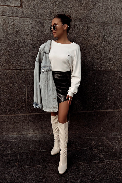 BYE DAD LONG SLEEVE TEE [WHITE]