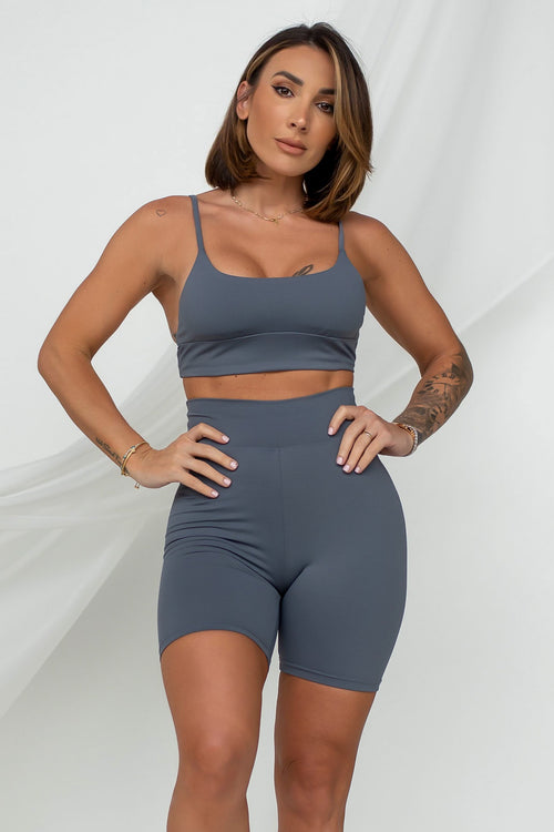 VIVI SPORTS BRA [GRAY BLUE]