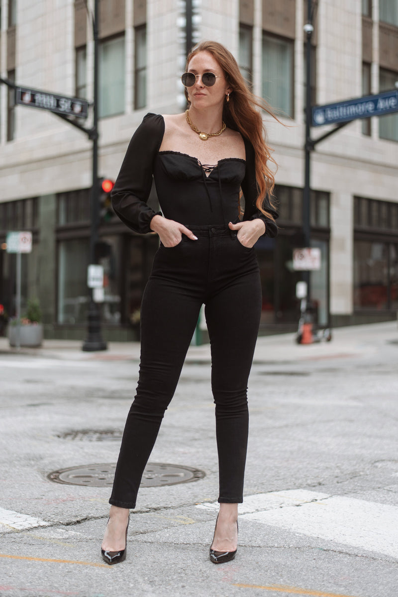 COREY SKINNY JEANS [BLACK NON-DISTRESSED]