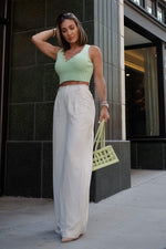 DELORES LINEN PANTS [OATMEAL]