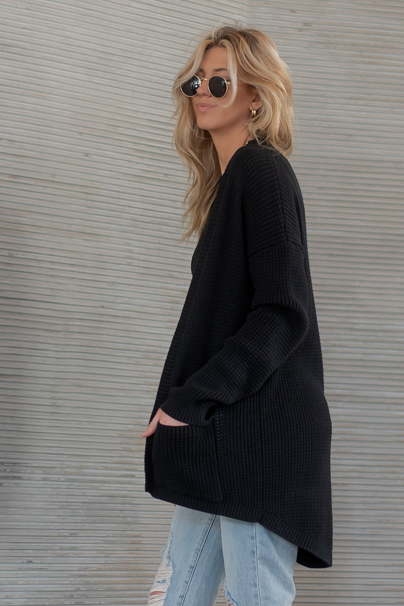 KRISTA CARDIGAN [BLACK]