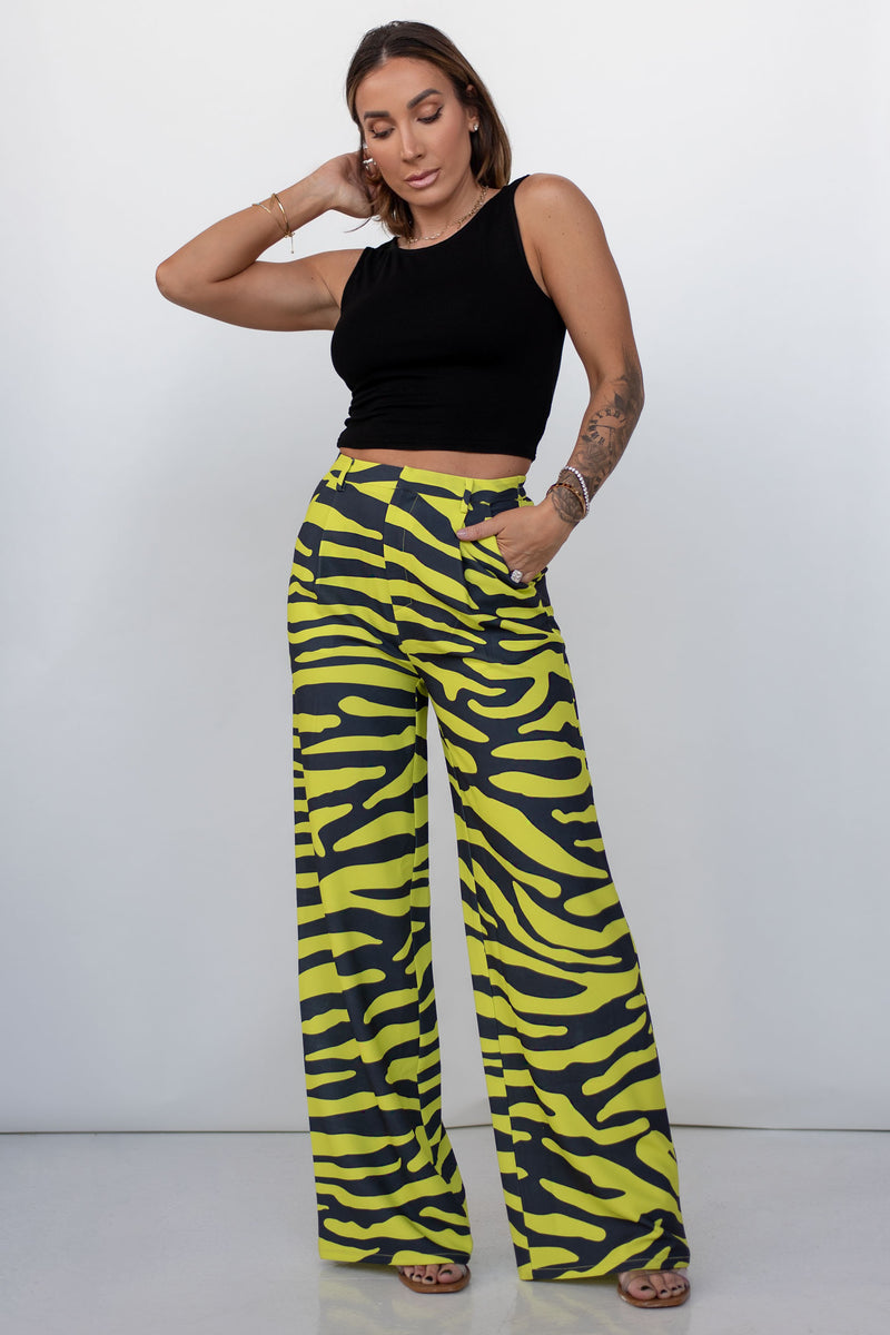 MAGDALIE PANTS [YELLOW ZEBRA]