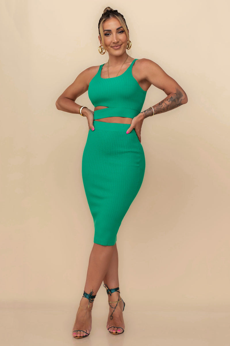 LAKEN SKIRT [GREEN]