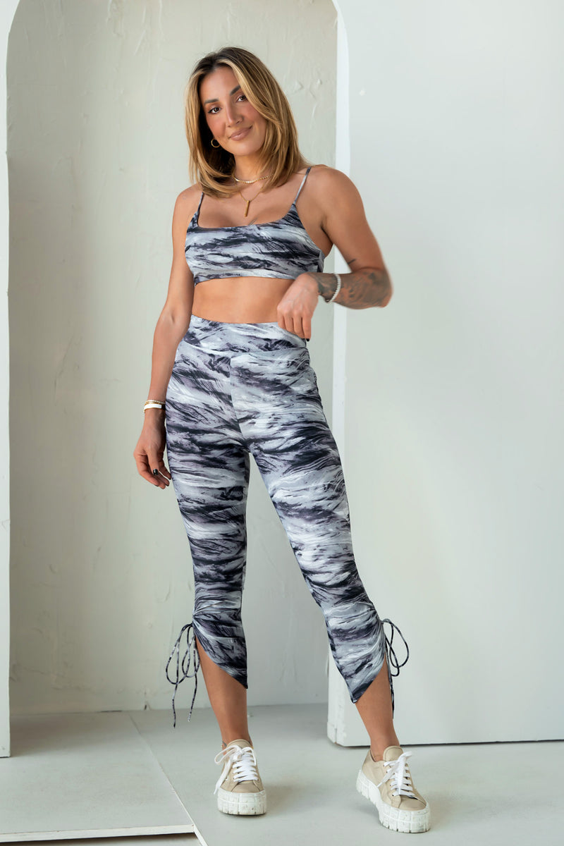 KENZIE LEGGINGS [GRAY TIE DYE]