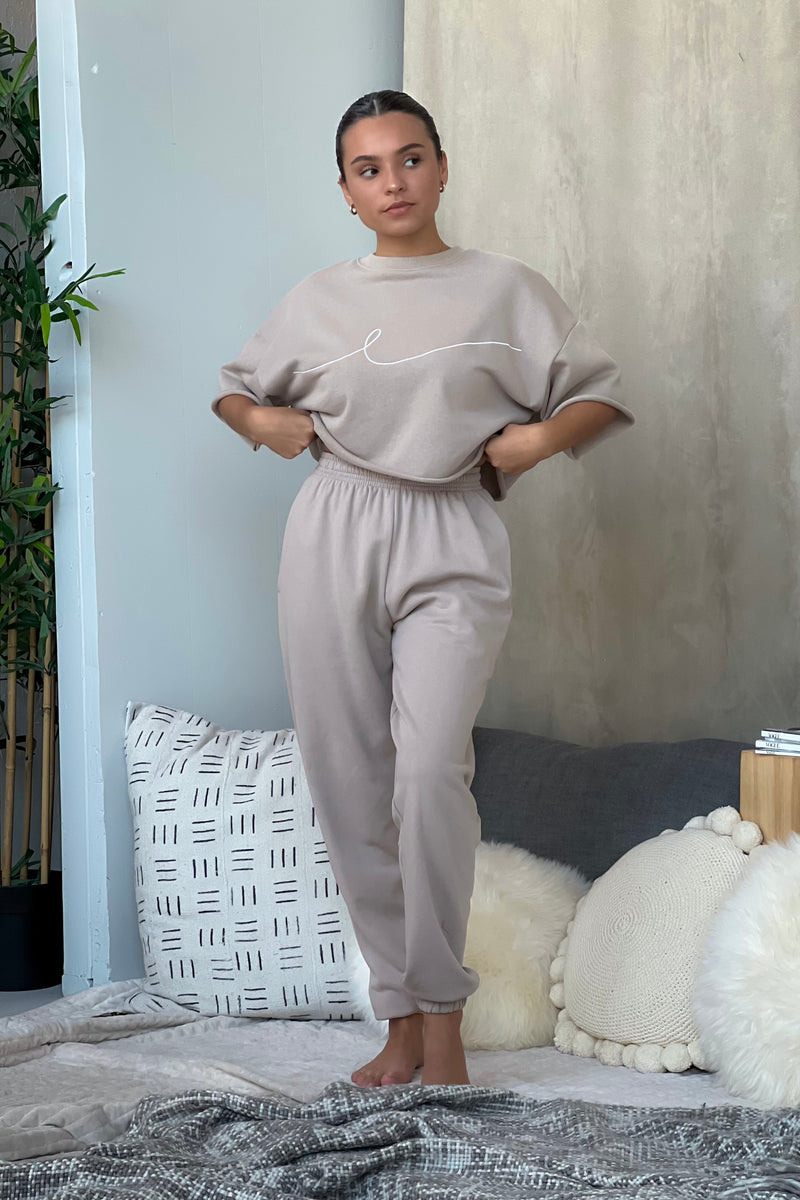 BYE CROPPED TEE [BEIGE]