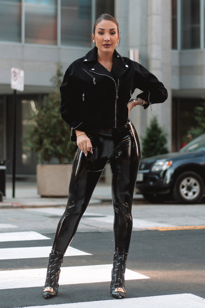 ROCHELLE DENIM JACKET [BLACK]