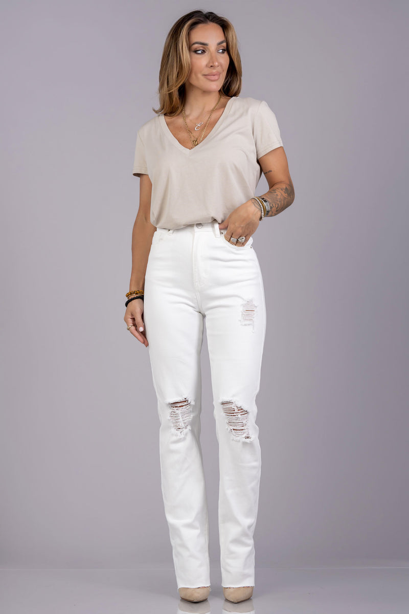 BYE T-SHIRT BODYSUIT [TAUPE]