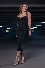 ROMI BANDAGE DRESS [BLACK]